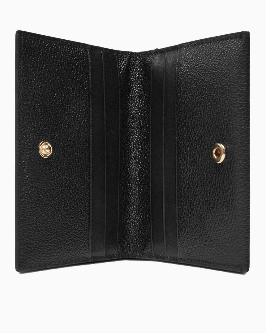 Calvin Klein Mini Monogramlı Katlanabilir 6CC Kadın Kartlık Black