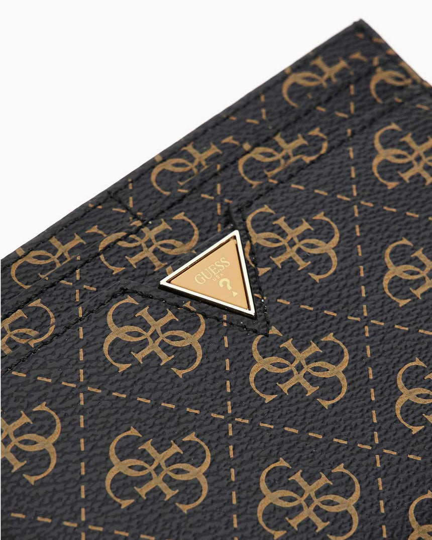 Guess Card Holder Logo Cüzdan Brown Logo