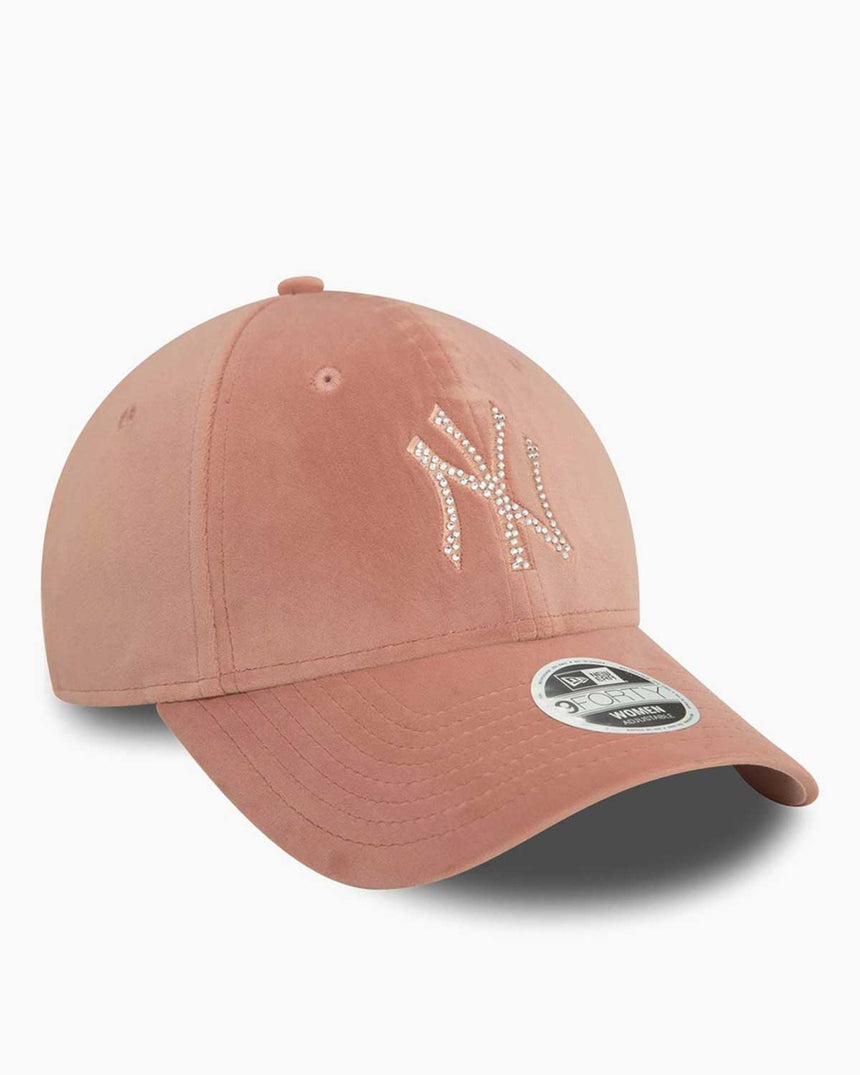 New Era Velour Diamente 940 Forty NY Şapka Pembe