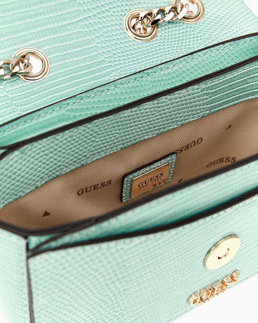 Guess Orlina Convertible Zincirli Çapraz Askılı Mini Çanta Aqua Marine