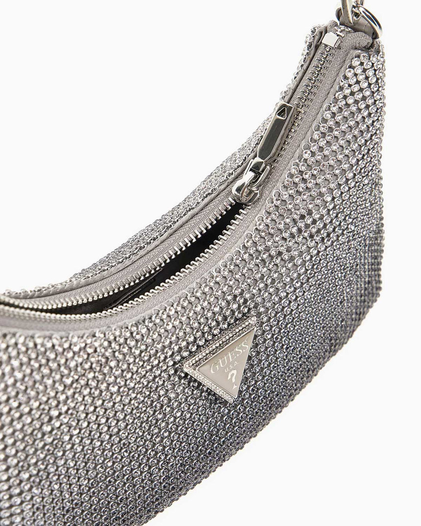 Guess Zalina Gümüş Taşlı Omuz Çantası Silver