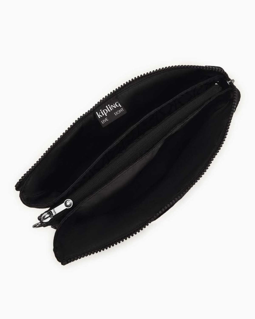 Kipling Riri L Elevated Jacquard Kadın Omuz Çantası BLACK SIGNATURE JQ