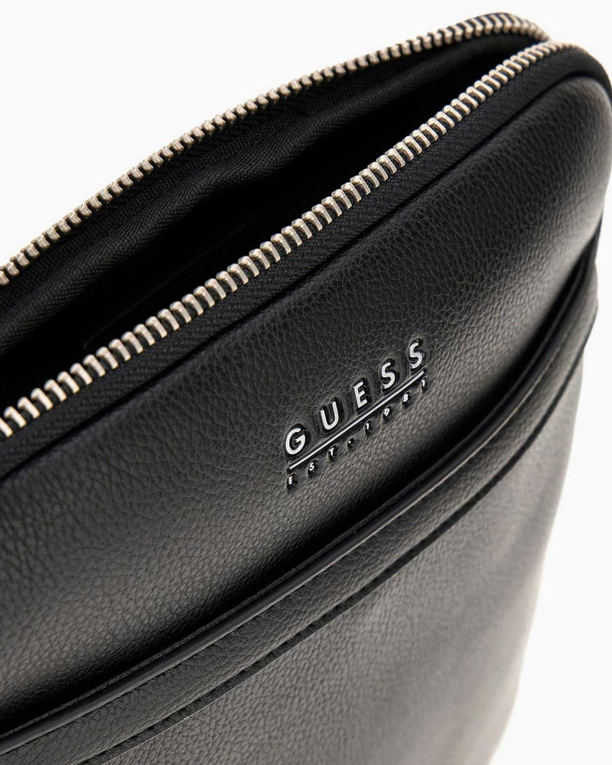 Guess Milano Logo Yazılı Çapraz Askılı Çanta Black