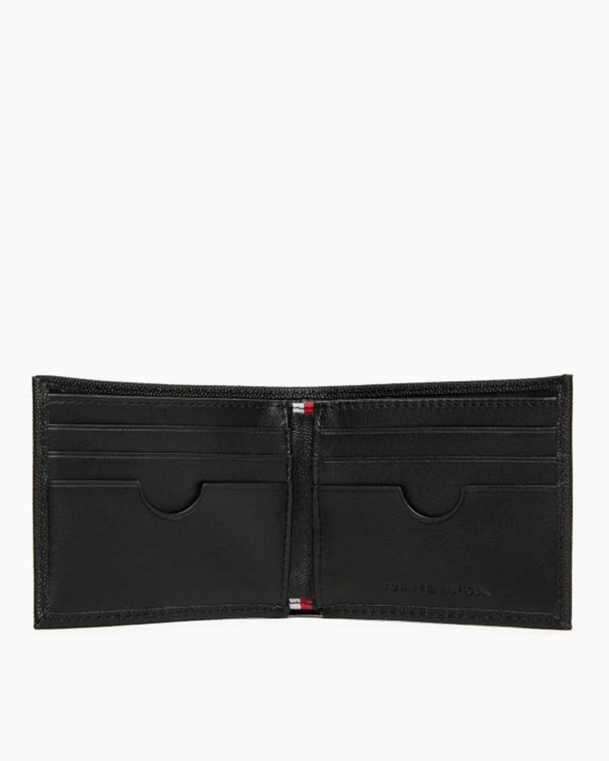 Tommy Hilfiger Mini Logolu Karlık Detaylı Erkek Cüzdan Black