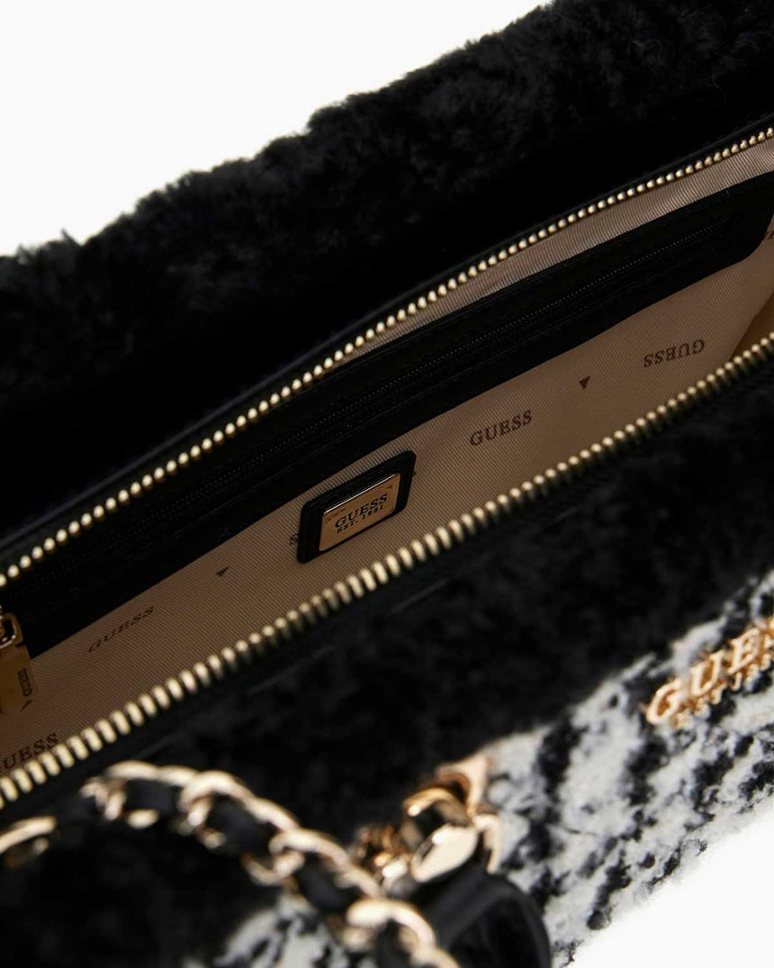 Guess Cristi Kadın Yün Karışımlı El Çantası Black Multi