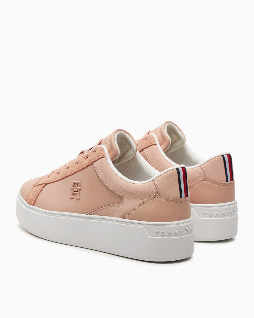 Tommy Hilfiger Platform Court Logolu Sneaker Pink Bloom