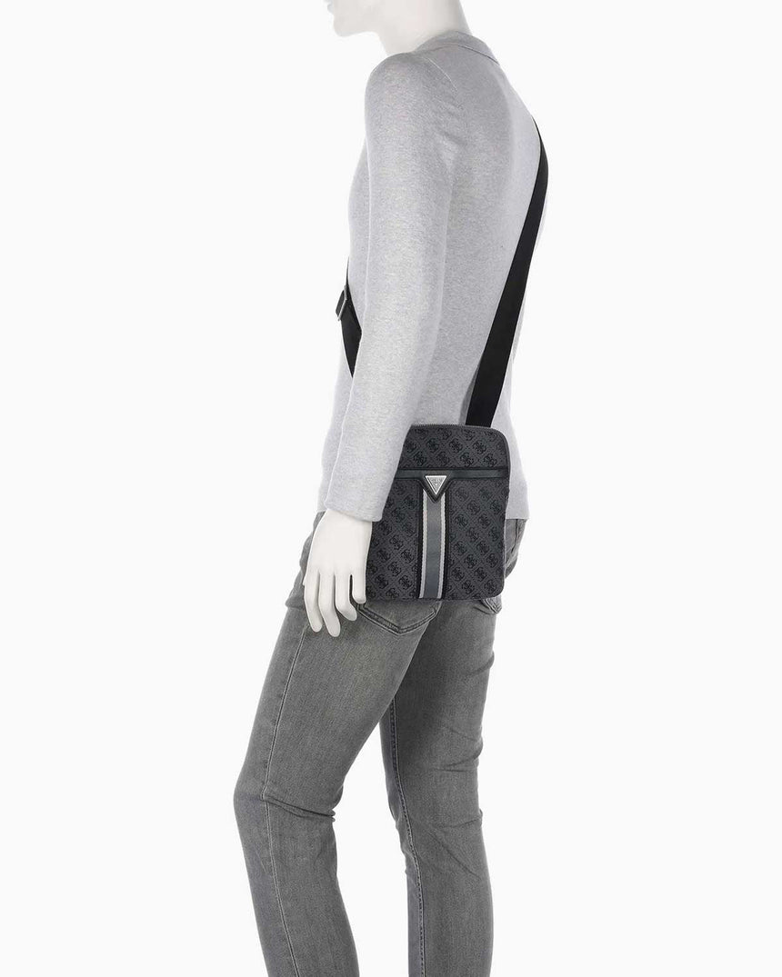 Guess Milano Monogram Çapraz Askılı Çanta Coal Black