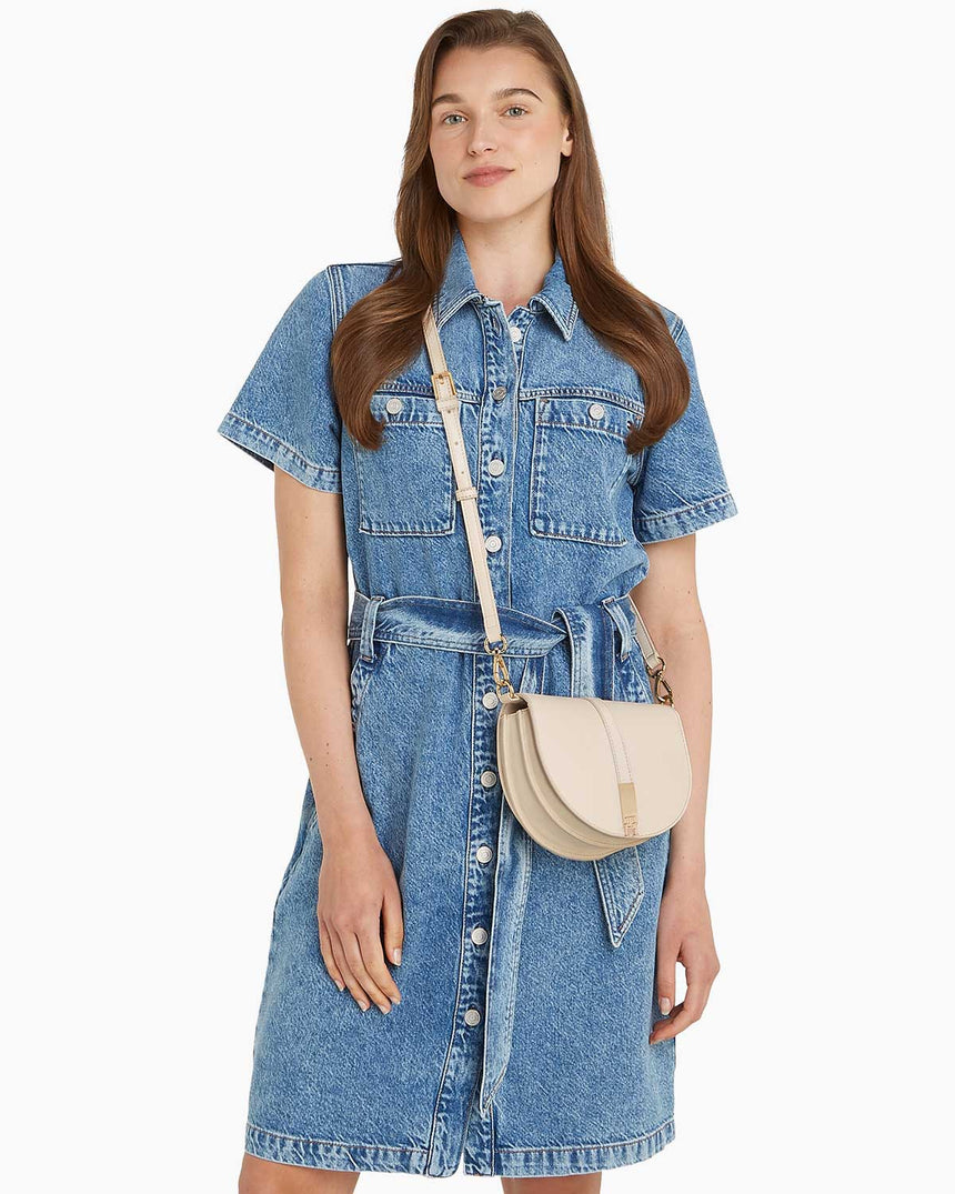 Tommy Hilfiger Heritage Saddle Çapraz Askılı Çanta Sugarcane