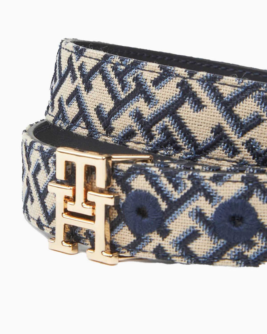 Tommy Hilfiger Jakarlı 25mm Kadın Kemer Space Blue