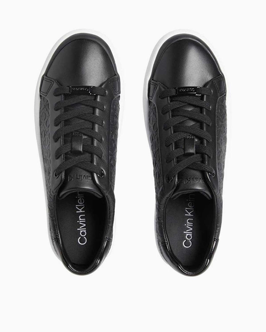 Calvin Klein Lace Up Mono Baskılı Sneaker CK Black