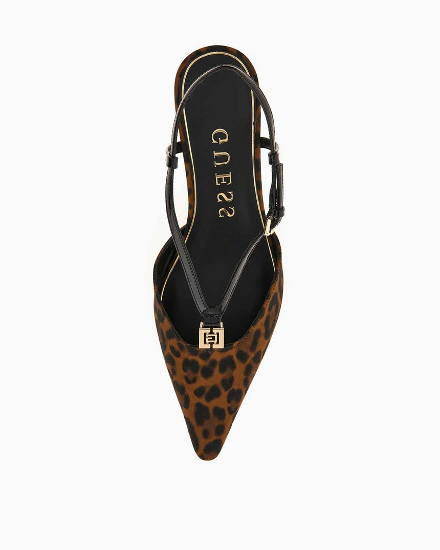 Guess Desie2 Kadın Baskılı Topuklu Ayakkabı Leopard
