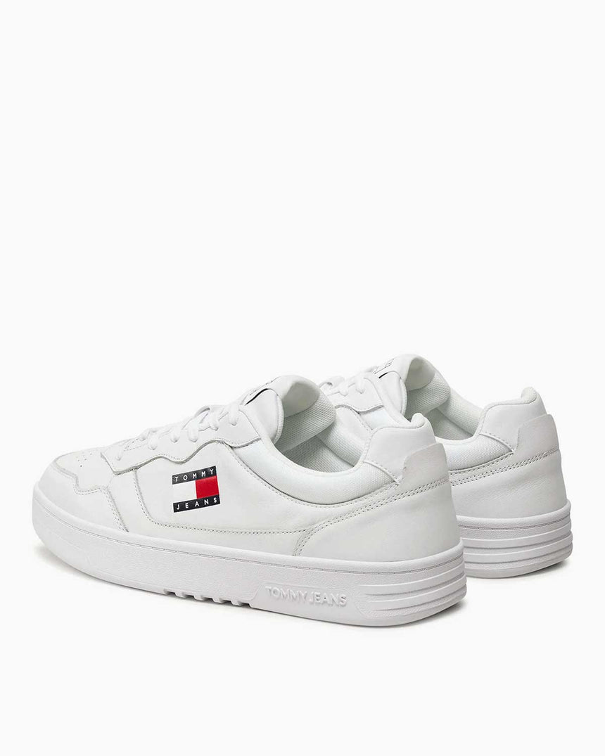 Tommy Jeans Cupsole Leather Essentials Sneaker White