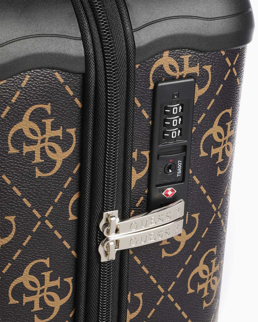 Guess Berta Travel Monogram Büyük Boy Valiz