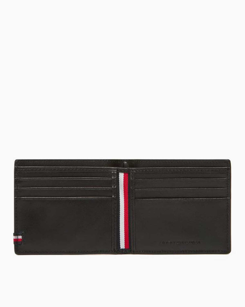 Tommy Hilfiger Foundation Mini Kartlık Detaylı Katlanabilir Erkek Cüzdan Black