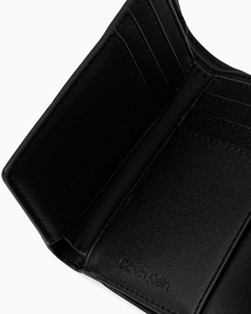 Calvin Klein Must 3 Katlı Fermuarlı Kadın Cüzdan Black
