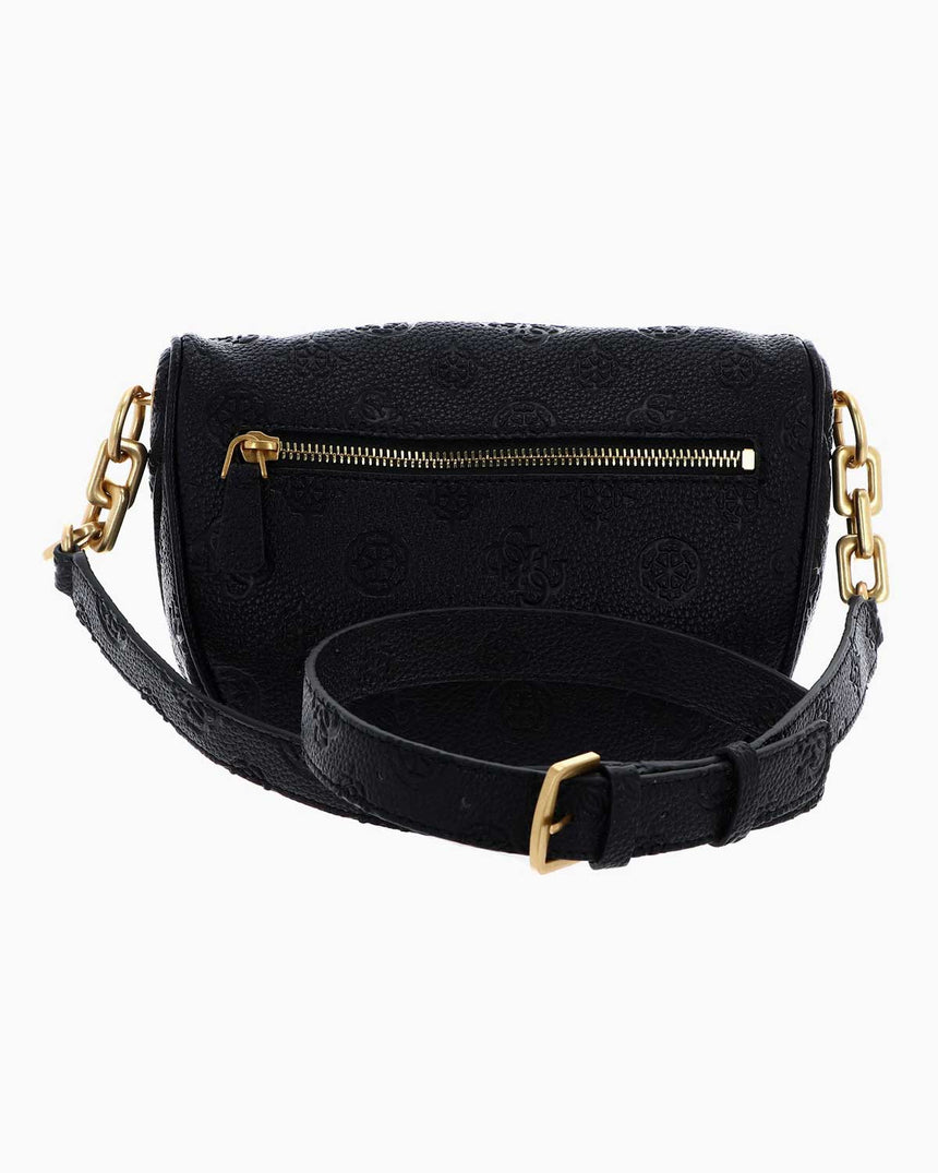 Guess Peony Kabartma Logolu Çapraz Askılı Çanta Black Logo
