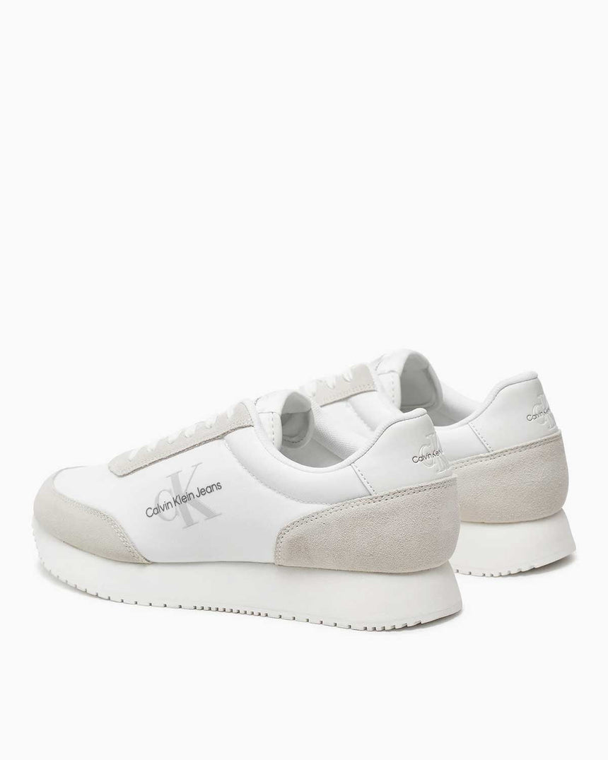 Calvin Klein Retro Runner Low Top Sneakers Triple White