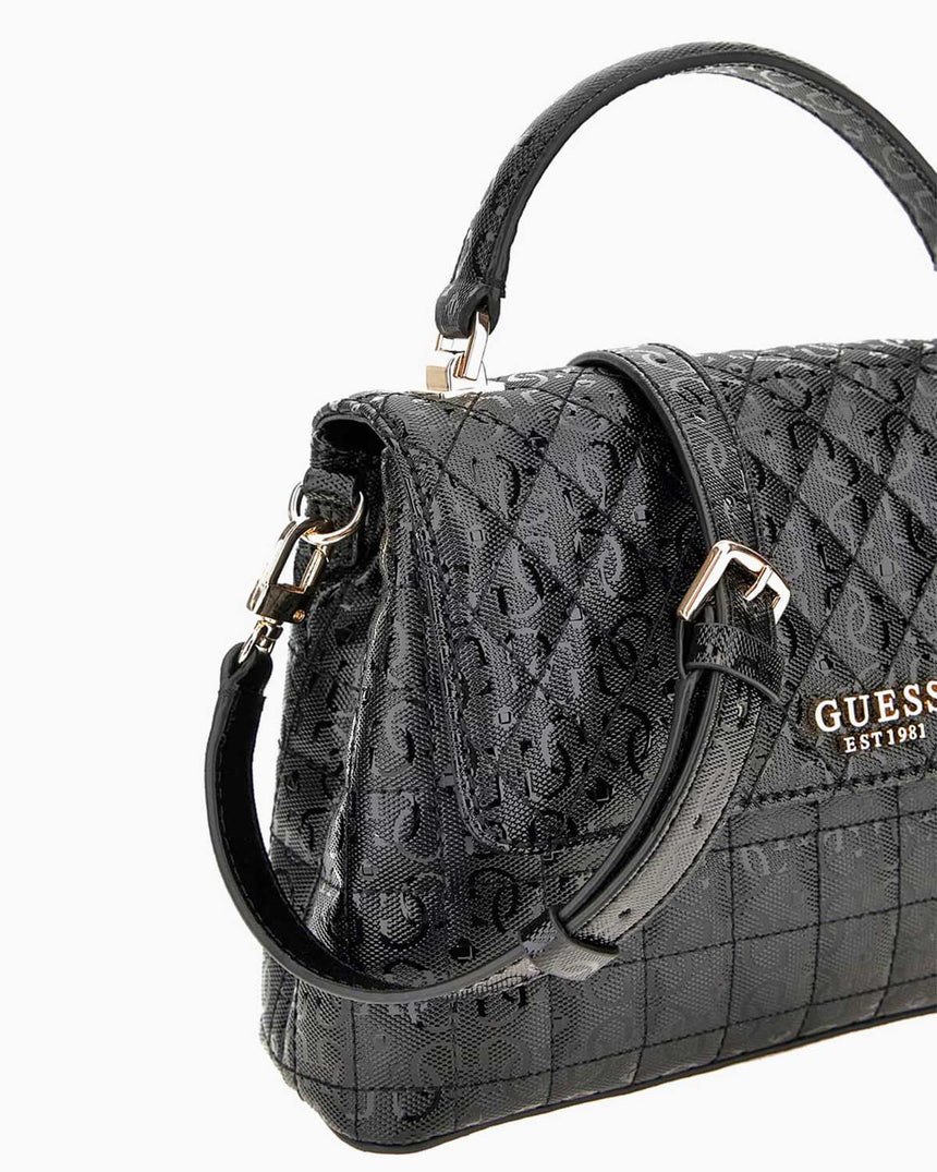Guess Yarmilla Top Handle Logolu El Çantası Black