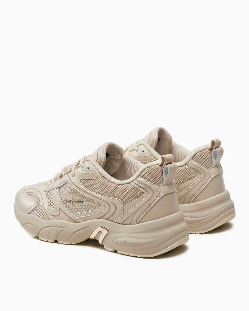 Calvin Klein Retro Tennis Lace Up Sneakers Eggshell