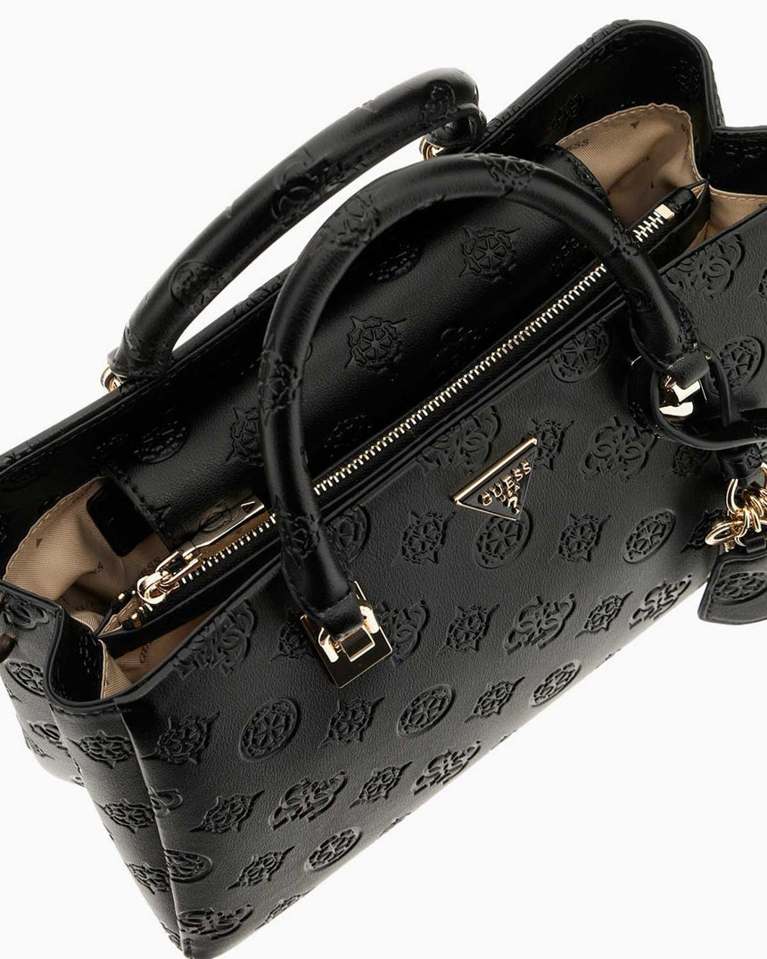 Guess Tisha Girlfriend Kadın El Çantası Black Logo