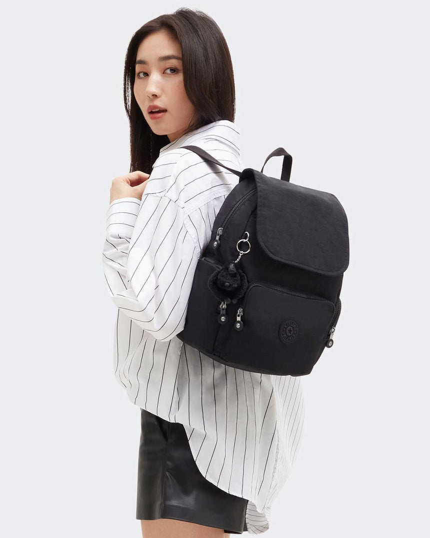 Kipling City Zip S Basic Sırt Çantası Black Noir