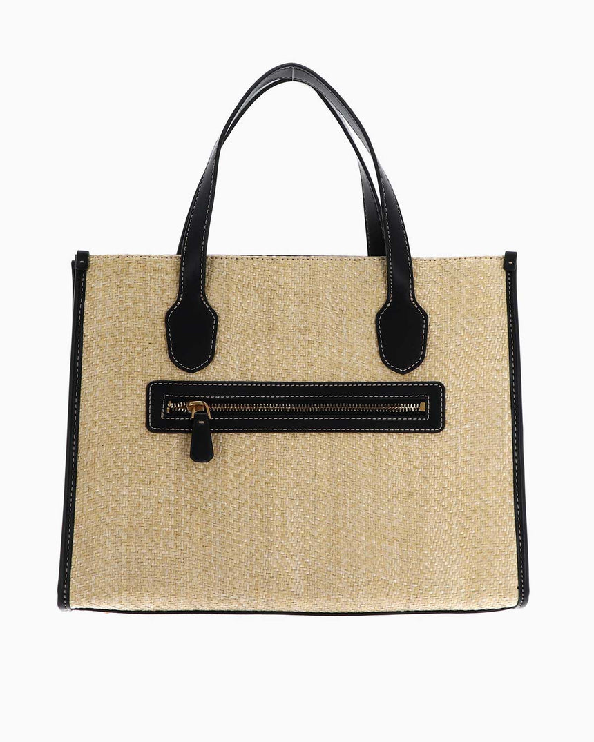 Guess Status Compartment El Çantası Natural - Black