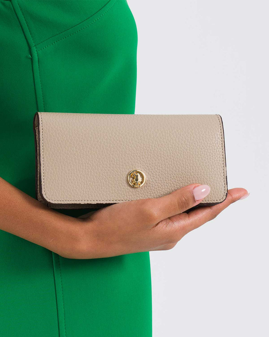 Us Polo Assn Logolu Cüzdan Bej