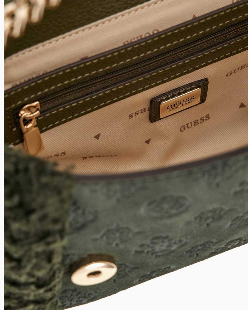 Guess Davika Flap Omuz Çantası Forest