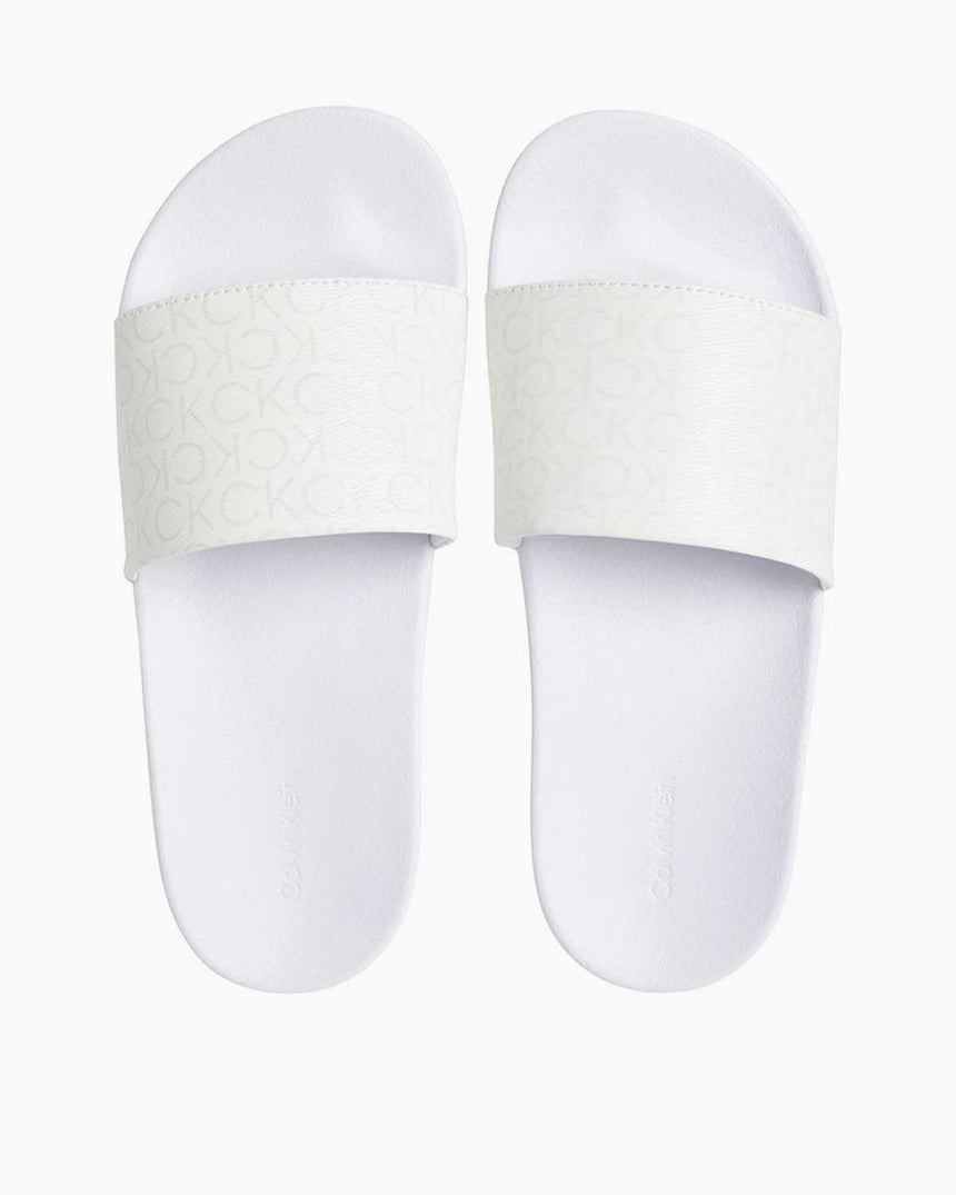 Calvin Klein Pool Slide Epi Mono Kadın Terlik White