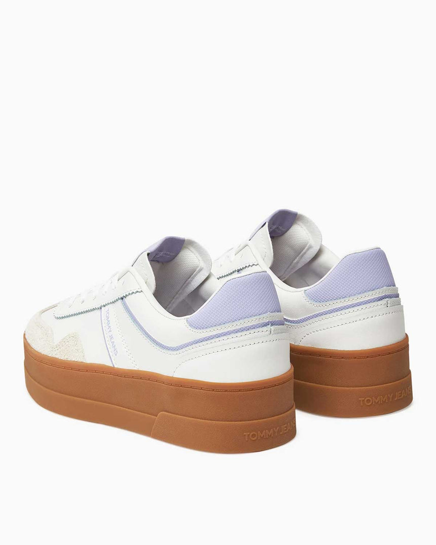 Tommy Hilfiger The Greenwich Flatform Tabanlı Kadın Sneaker Ecru/Amethyst