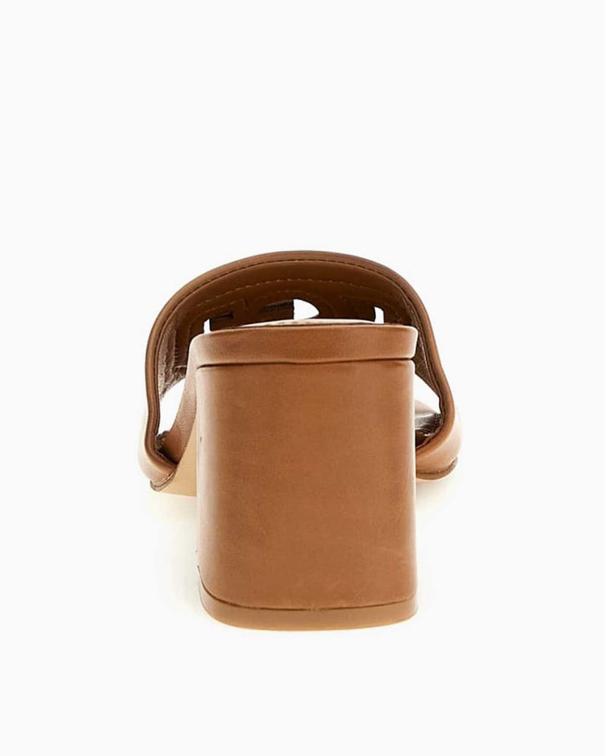 Guess Gals Logolu Topuklu Sandalet Tan