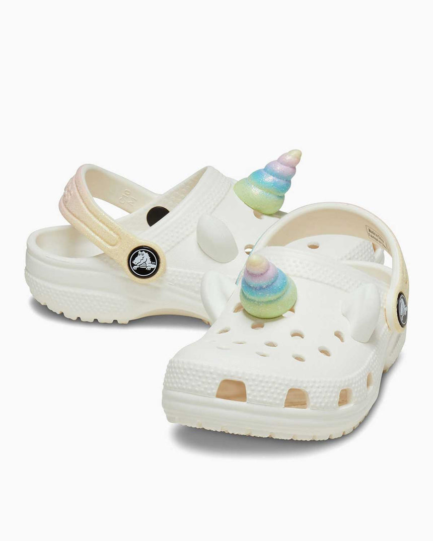Crocs Classic Rainbow Unicorn Terlik Chalk