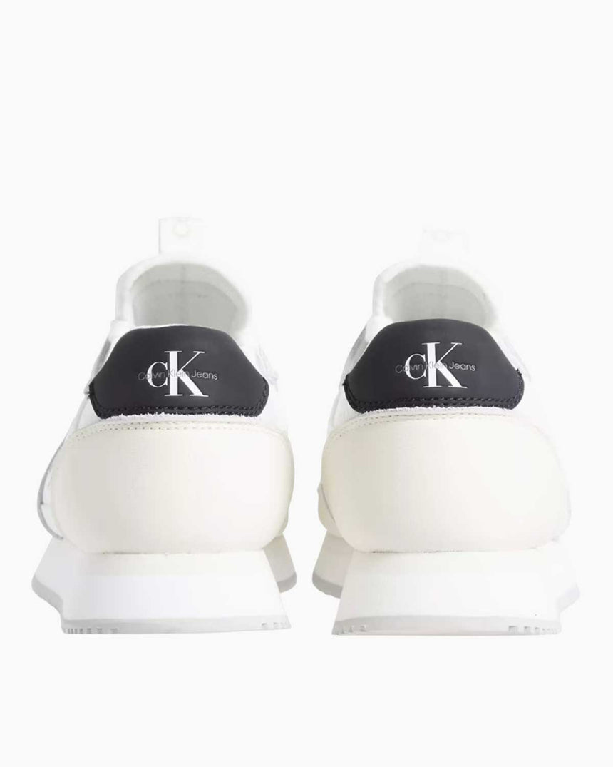 Calvin Klein Jeans Runner Sock Lace Up Sneakers Bright White/Black
