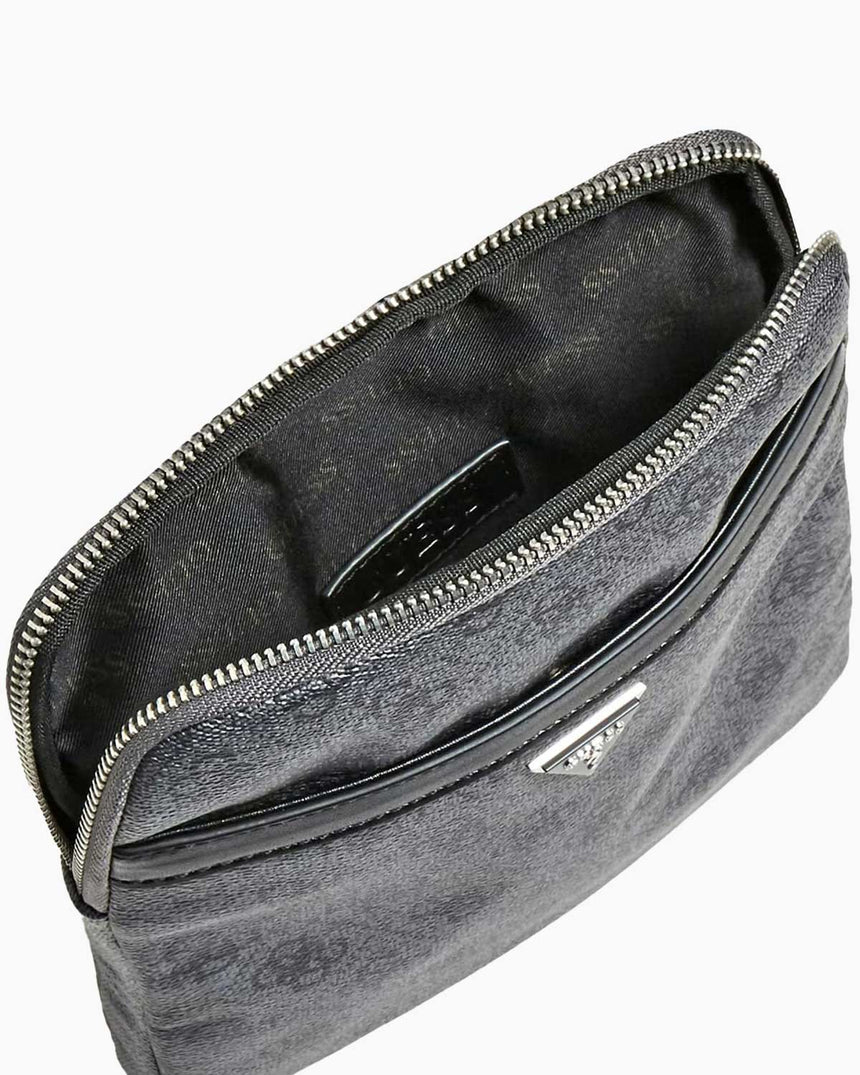 Guess Torino Monogram Logolu Çapraz Askılı Çanta Black