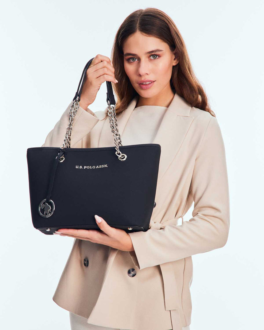 Us Polo Assn Zincir Detaylı Omuz Çantası Siyah