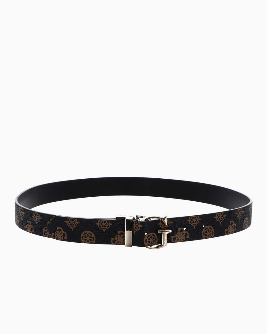 Guess Masie Belts Monogram Kemer Mocha Logo
