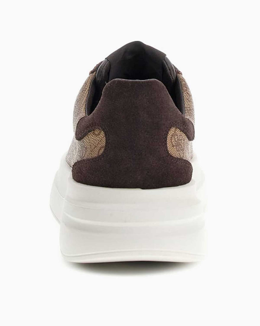 Guess Elba Monogram Baskılı Sneaker Beige / Brown