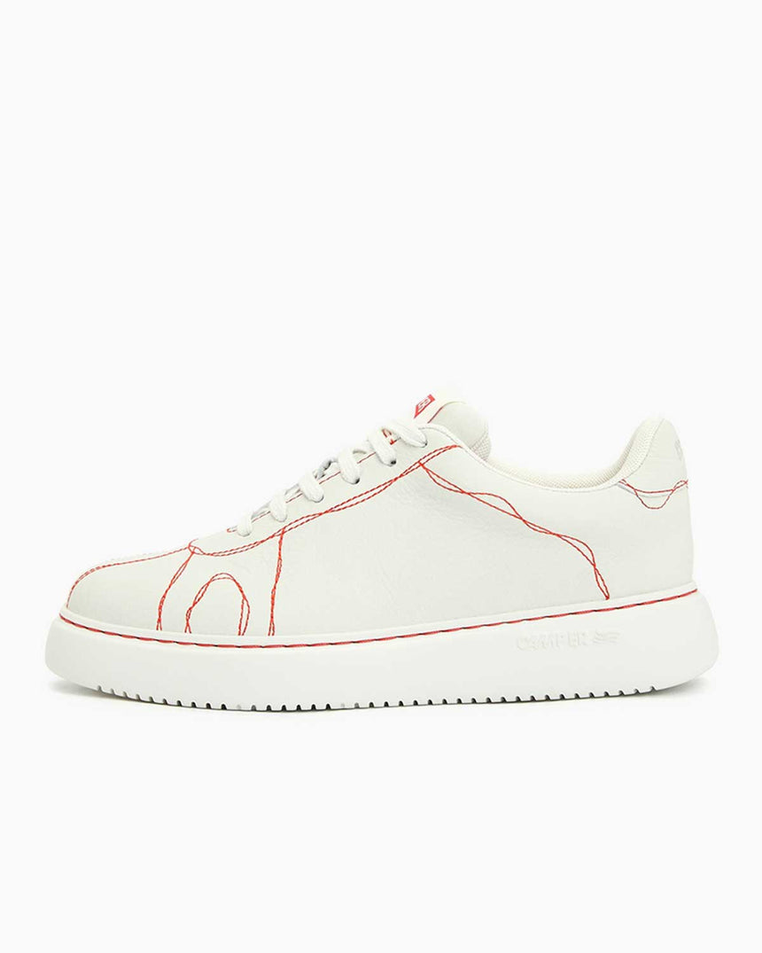 Camper Twins İp Desenli Deri Sneakers Beyaz