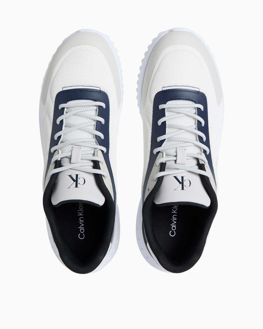 Calvin Klein Eva Runner Low Sneaker Bright White/Calvin Navy/Silver