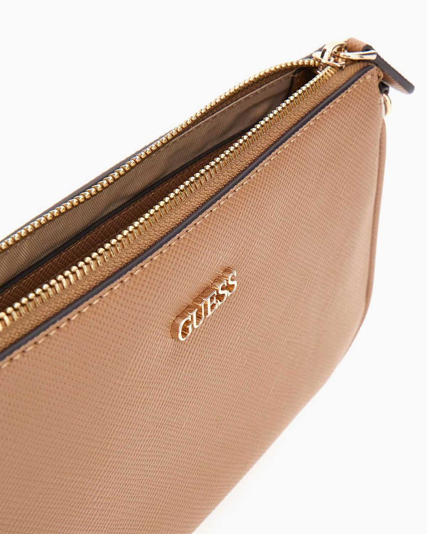 Guess Bramina Noelle II İki Torbalı Kadın Çapraz Askılı Çanta Tan Multi