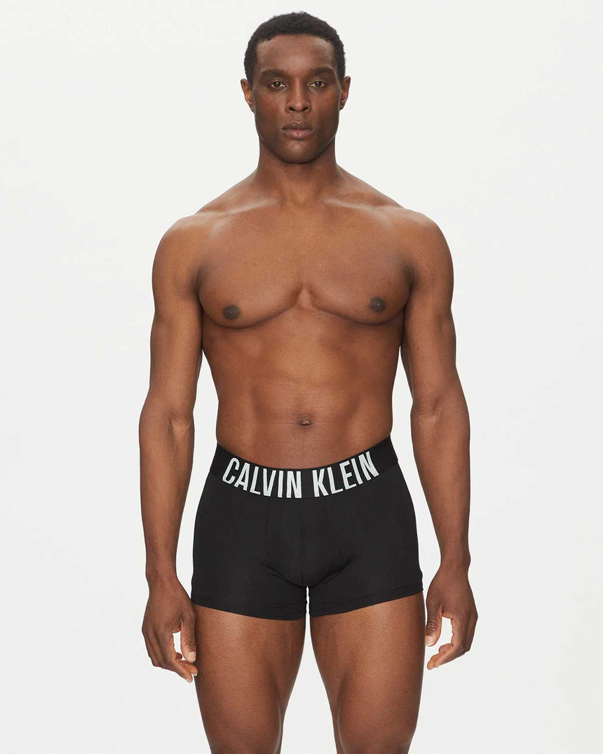 Calvin Klein Trunk Underwear Logolu Boxer Black / White
