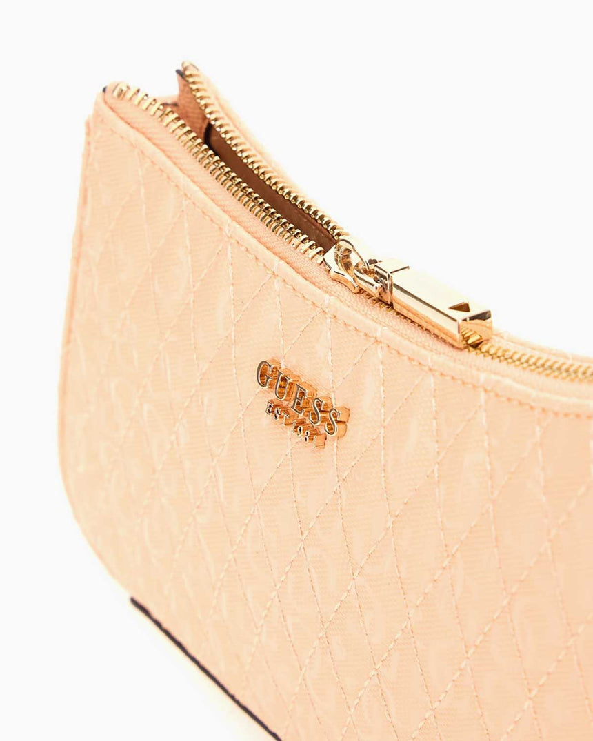 Guess Betula Zincir Detaylı Parlak Mini Çapraz Askılı Çanta Apricot