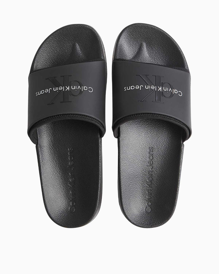 Calvin Klein Slide Rubber Neopren Monogram Slide Terlik Black