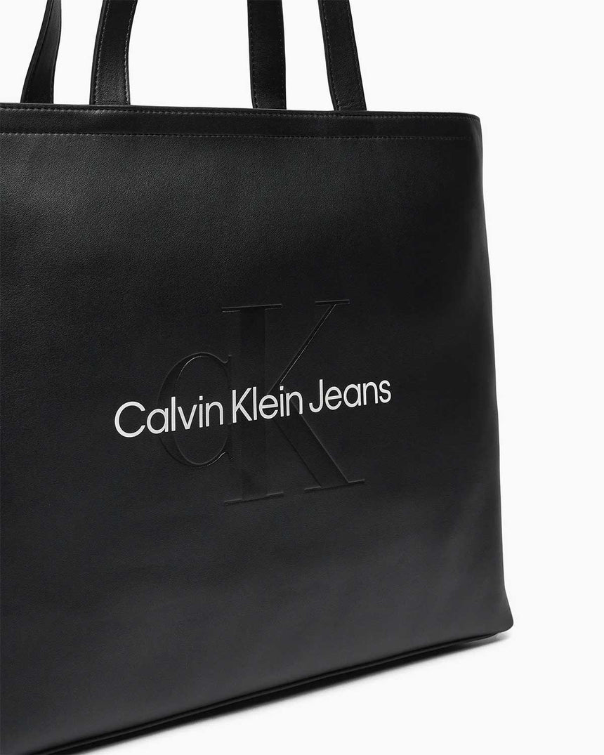 Calvin Klein Sculpted Slim Tote Omuz Çantası Black/Neutral