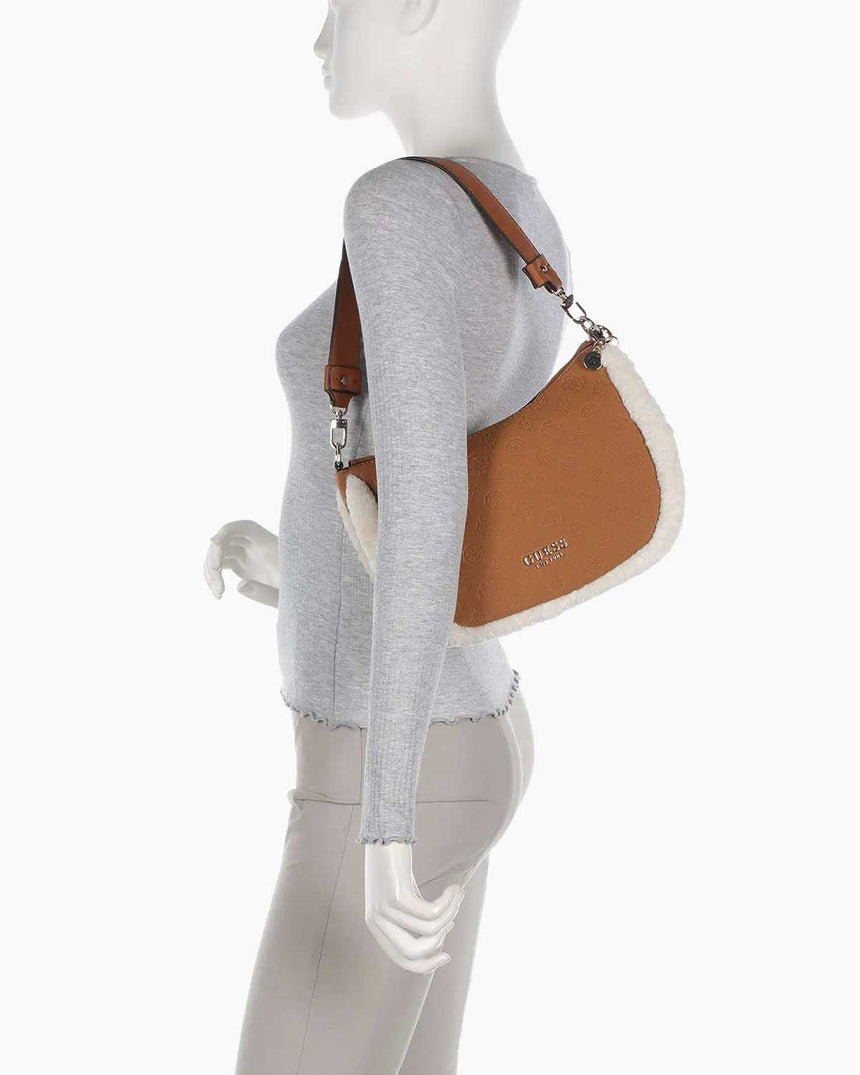 Guess Davika Hobo Monogram Baskılı Omuz Çantası