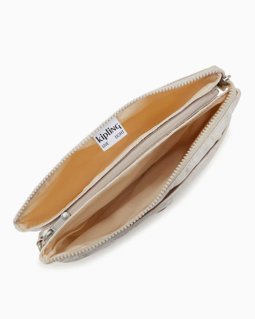 Kipling Riri L Elevated Jacquard Kadın Omuz Çantası Palm Beige