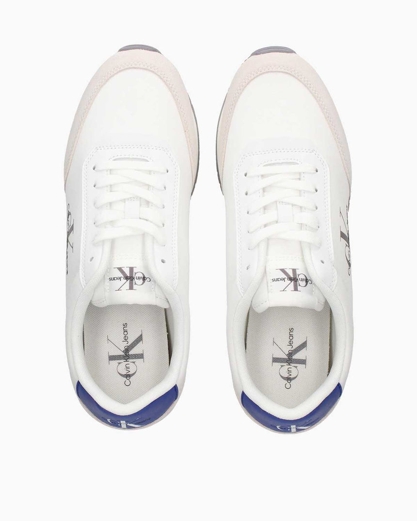 Calvin Klein Retro Runner Low Top Sneaker Bright White/Sapphire Blue