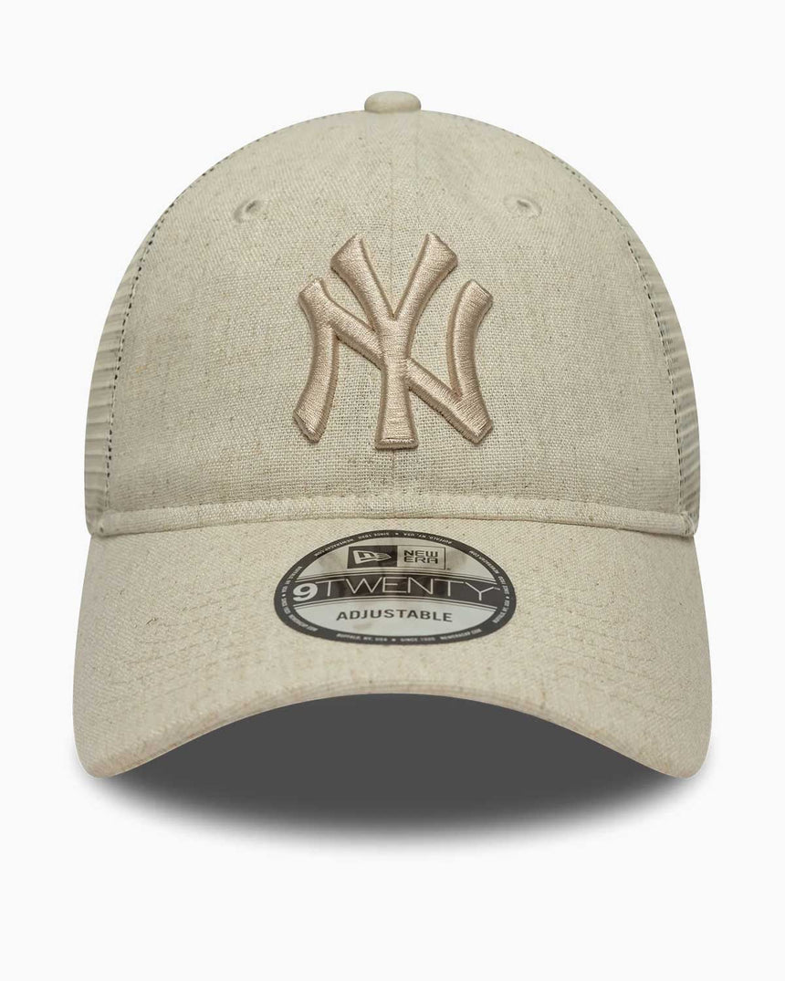 New Era 920 9Twenty Trucker Neyyan Unisex Keten Şapka Açık Bej
