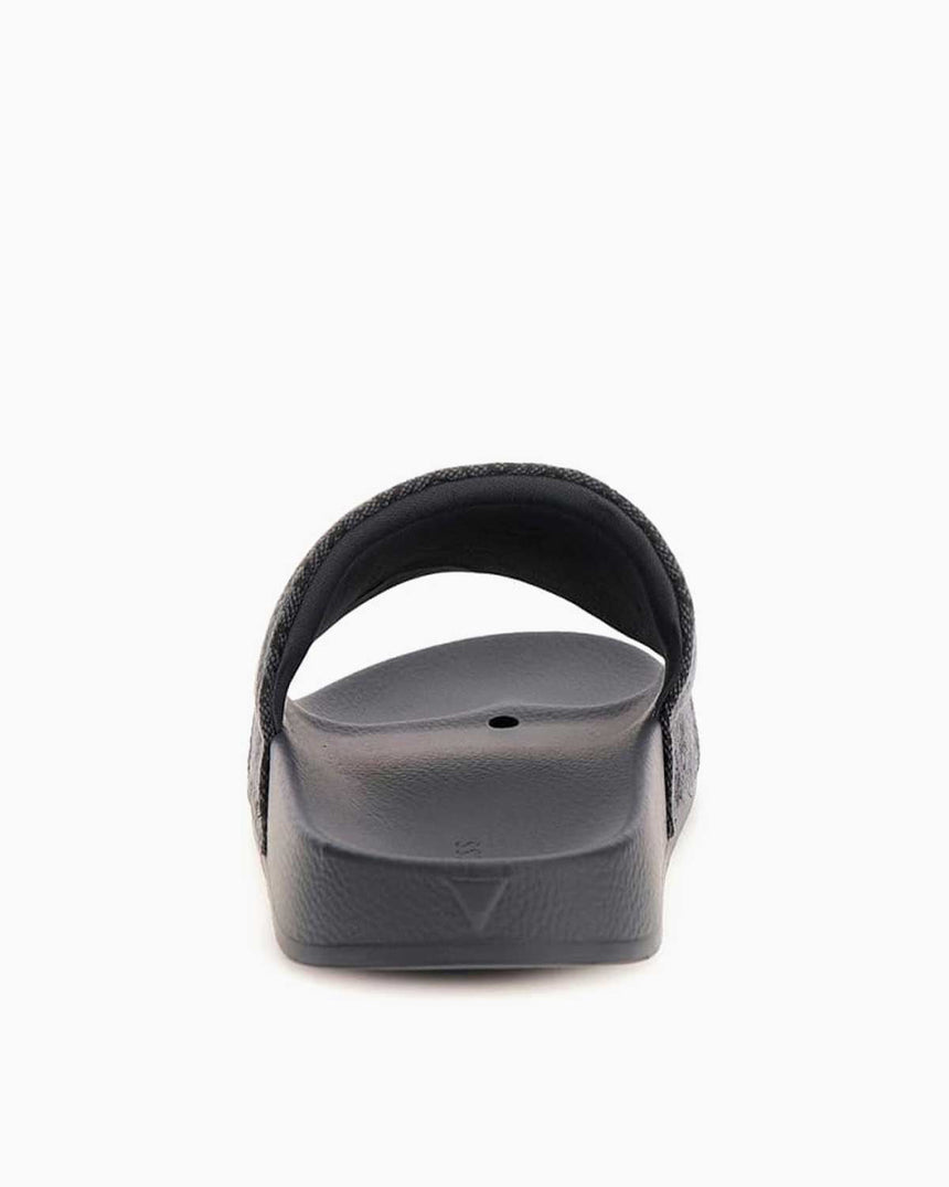 Guess Monogram Logolu Terlik Coal Black