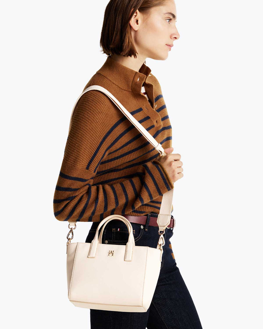 Tommy Hilfiger Soft Logo Mini Tote El Çantası Sugarcane